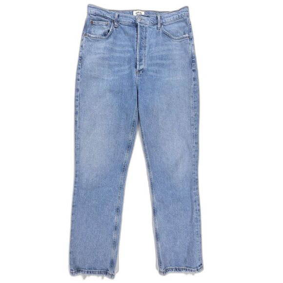 Agolde Denim - NEW Agolde Riley High Rise Straight Crop Jeans Hassle Light Wash Clean Girl Y2k